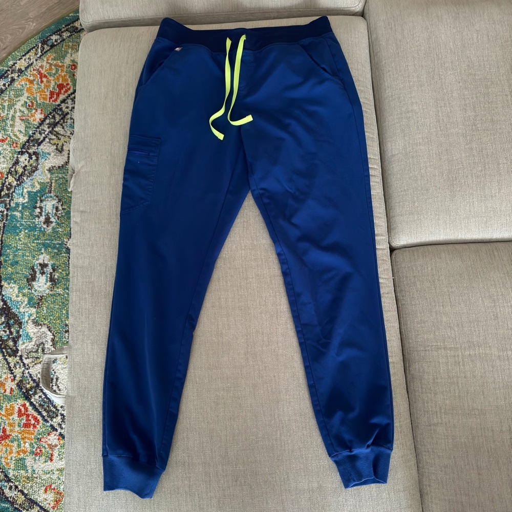 “Electric Blue” Figs medium tall bottoms